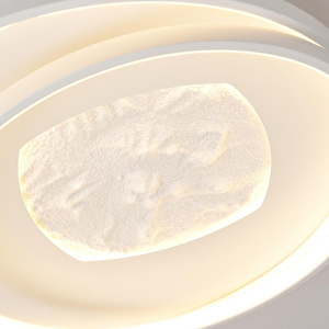 Apliqa Noren 50'lik Kare Taş Desenli Yuvarlak 160 Watt Plafonyer Led Avize görseli 4