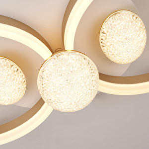 Apliqa Velox 60'lık 98 Watt Yuvarlak Gold Plafonyer Led Avize görseli 4