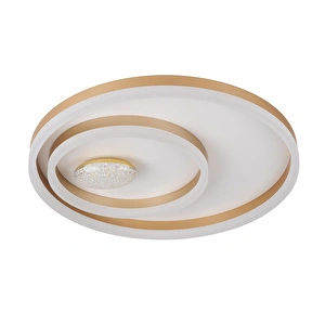 Apliqa Lumix 50'lik 96 Watt Yuvarlak Gold Plafonyer Led Avize görseli 3