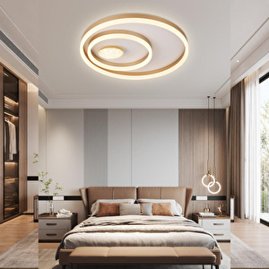 Lumix 50'lik 96 Watt Yuvarlak Gold Plafonyer Led Avize