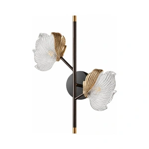Apliqa Taran Siyah Gold 2'li 10 Watt Çiçek Desenli Modern Ledli Aplik görseli 3
