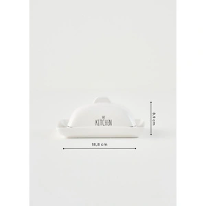 Bella Maison My Kitchen Porselen Tereyağlık Beyaz (18,8x14,2x8,9 Cm) Beyaz görseli 5