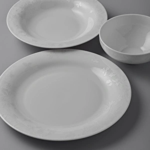 Jumbo Lily 24 Parça 6 Kişilik Bone Yemek Takımı görseli 13