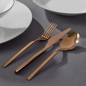 Jumbo 5100 Quartz Titanyum Bronz 12 Kişilik 84 Parça Çatal Kaşık Bıçak Seti görseli 4