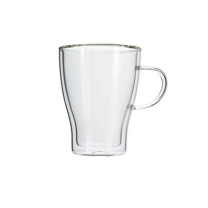 Jumbo Glory Double Wall 2'li Çift Cidarlı Kulplu Bardak 330 ml görseli 5