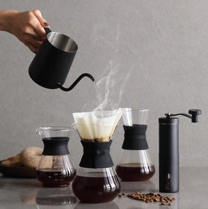 Jumbo Venti Siyah Çelik Coffe Kettle 600 ml görseli 5