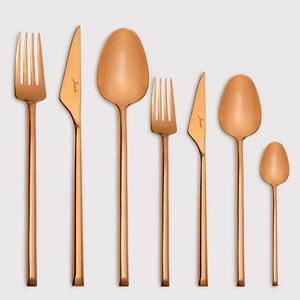 Jumbo 5500 Titanyum Bronz 12 Kişilik 84 Parça Çatal Kaşık Bıçak Seti görseli 13