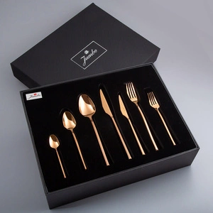 Jumbo 5500 Titanyum Bronz 12 Kişilik 84 Parça Çatal Kaşık Bıçak Seti görseli 14