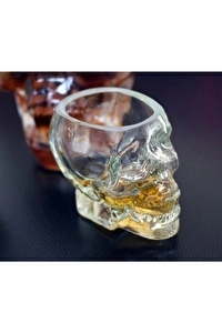 JUMBO GLORY D. WALL ÇİFT CİDARLI SKULL BARDAK 85 ML 2'LI HRC görseli 3