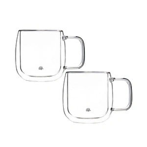 Jumbo Glory 2 Li Double Wall Çift Cidarlı Kulplu Küçük Bardak 250 Ml görseli 1