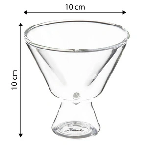 Jumbo Glory 2'Li Double Wall Çift Cidarlı V Bardak ve Tatlı Sunum Kasesi 150 Ml görseli 5