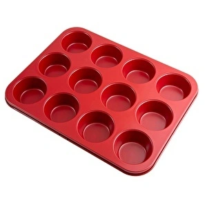 Jumbo Red Bake Muffin Kek Kalıbı görseli 1