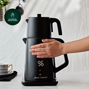 Jumbo x Homend Royaltea Cooltouch 1792H Dokunmatik Çift Duvarlı Paslanmaz Çelik Konuşan Çay Makinesi Wifi ile Kontrol görseli 5