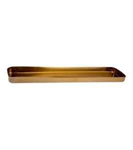 Jumbo Capella Mat Gold Dikdörtgen Servis Tepsisi 40x13 cm görseli 1