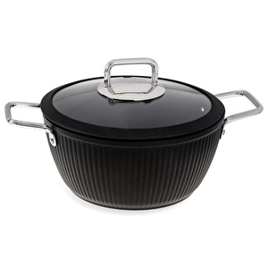 Jumbo Dublin Black İndüksiyon Tabanlı Derin Tencere 24 cm görseli 5