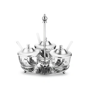 Jumbo Alula Standlı 3'lü Baharat Seti 16,5x16,5x18,5 cm görseli 3