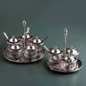 Jumbo Alula Standlı 3'lü Baharat Seti 16,5x16,5x18,5 cm görseli 9