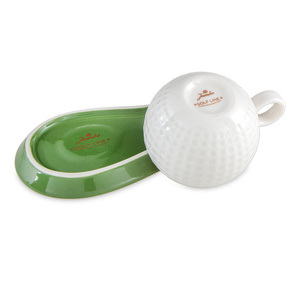 Jumbo Golf Line Tek Kişilik Beyaz/Yeşil Fincan Takımı görseli 5