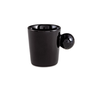 Jumbo Golf Line Siyah 2'li Tabaklı Kahve Fincan Takımı 90 ml görseli 3