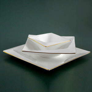 Jumbo Fold Gold 58 Parça 12 Kişilik Kare Yemek Takımı görseli 35