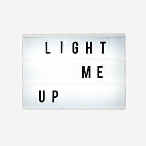 Flying Tiger Copenhagen Pembe Çerçeveli ve Harfli A4 Led Işıklı Pano