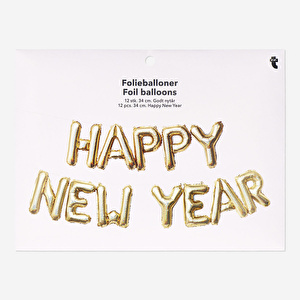 Flying Tiger Copenhagen Happy New Year Yazılı Balonlu Asma Süs görseli 3