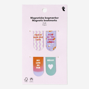 Flying Tiger Copenhagen 4'lü Mıknatıslı Kitap Ayracı Seti görseli 3
