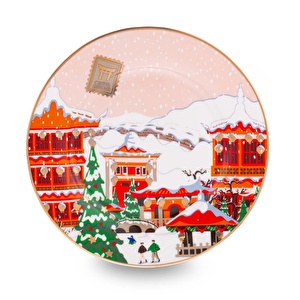 Jumbo New Year Countries 4'lü Pasta Tabağı 20 cm görseli 3