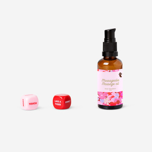 Flying Tiger Copenhagen Gül Masaj Yağı 50 ml ve Zar Seti görseli 2