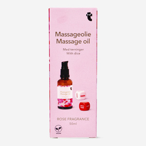 Flying Tiger Copenhagen Gül Masaj Yağı 50 ml ve Zar Seti görseli 3