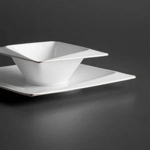 Jumbo Fold Platin 58 Parça 12 Kişilik Kare Yemek Takımı görseli 2