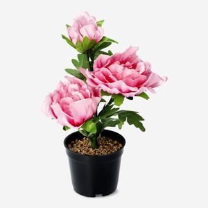 Flying Tiger Copenhagen Saksıda Pembe Yapay Gül 22 cm görseli 1