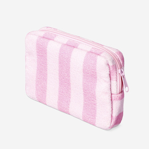 Flying Tiger Copenhagen Ananas Desenli Pembe Çizgili Makyaj Çantası görseli 2