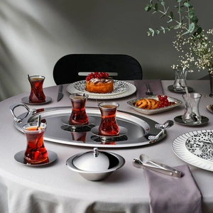 Jumbo Apollo 40 Parça Çelik Çay Seti görseli 3