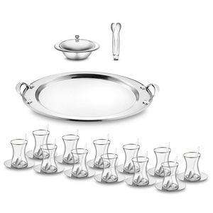Jumbo Apollo 40 Parça Çelik Çay Seti görseli 7