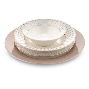 Jumbo Navy 24 Parça 6 Kişilik Yemek Takımı Bej görseli 13