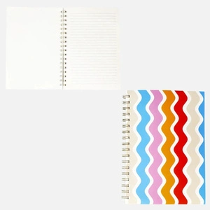 Flying Tiger Copenhagen Çok Renkli Çizgili Spiralli B5 Defter görseli 1