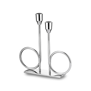 Jumbo Alula Stand Şamdan Silver görseli 3