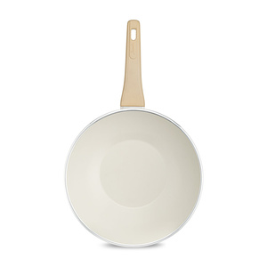 Jumbo Swiss Crystal Dark Cream İndüksiyon Tabanlı Wok Tava 28 cm görseli 2