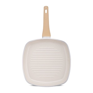 Jumbo Swiss Crystal Dark Cream İndüksiyon Tabanlı Grill Tava 28 cm görseli 1