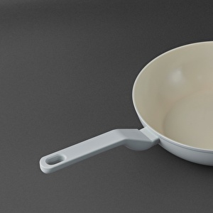 Jumbo Swiss Crystal Light Grey Wok Tava 28 cm görseli 4