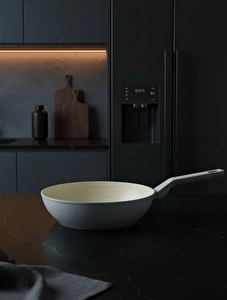 Jumbo Swiss Crystal Light Grey Wok Tava 28 cm görseli 5