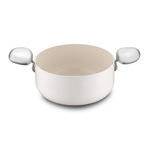 Jumbo Creamstone Swiss Crystal Cream İndüksiyon Tabanlı 7 Parça Tencere Seti görseli 5