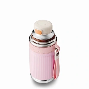 Jumbo Magic Pipetli Pembe Termos 650 ml görseli 14