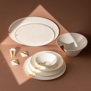 Jumbo Notch Gold 58 Parça 12 Kişilik Yemek Takımı görseli 4