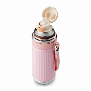 Jumbo Magic Pipetli Pembe Termos 850 ml görseli 4