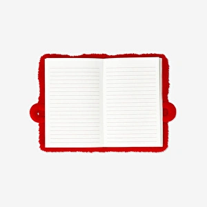 Flying Tiger Copenhagen Peluş Kırmızı Sıcak Çikolata Kapaklı Defter görseli 2