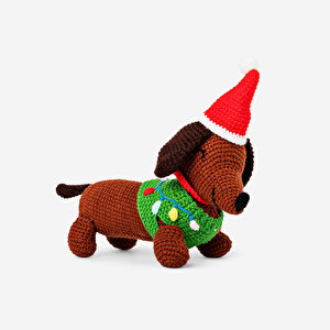 Flying Tiger Copenhagen Kendin Yap Sosis Köpek Amigurumi Seti görseli 3