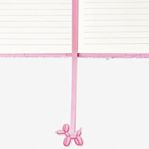 Flying Tiger Copenhagen Pembe Kadife Defter görseli 3