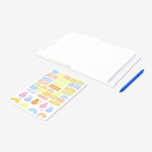 Flying Tiger Copenhagen Mavi Yaprak Desenli Defter A6 görseli 3